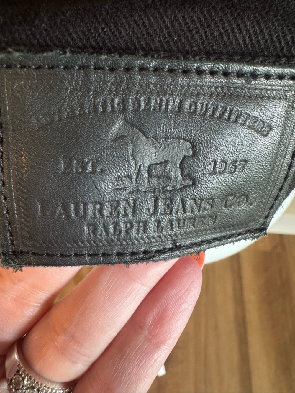 Lauren Ralph Lauren Classic Black Denim Jean Jacket Petite Size S - Picture 5 of 11